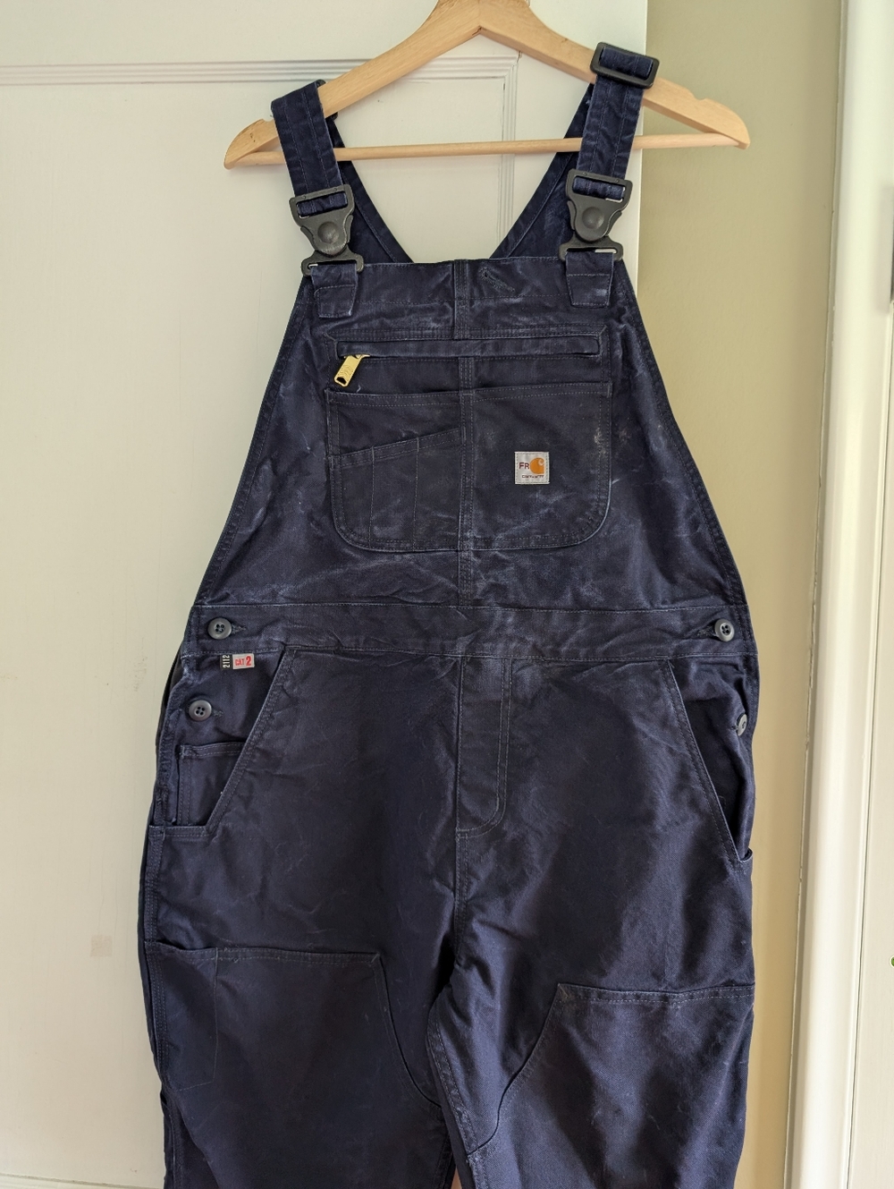 Carhartt 2112 Dark Navy Work Men Overalls Size L